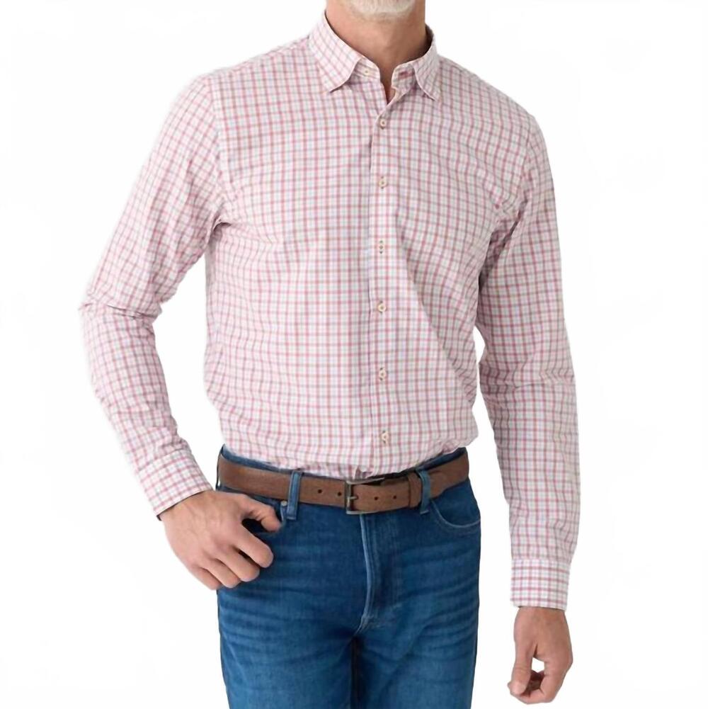 NEW JOHNNIE-O trauber top shelf button down shirt in malibu red